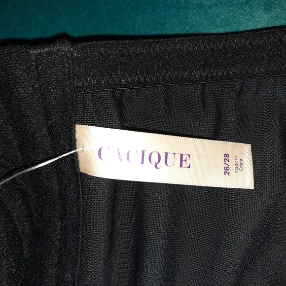 Cacique Black Chemise with Lace Trim - Picture 4 of 11